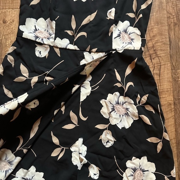 LULU’S Magical Meadow Black Floral Print Skort Dress - Picture 3 of 4